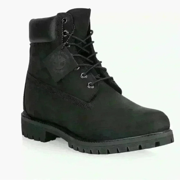 TIMBERLAND WOMEN'S 6-INCH PREMIUM WATERPROOF  LEATHER BOOTIES BLACK size 8 - Picture 2 of 9